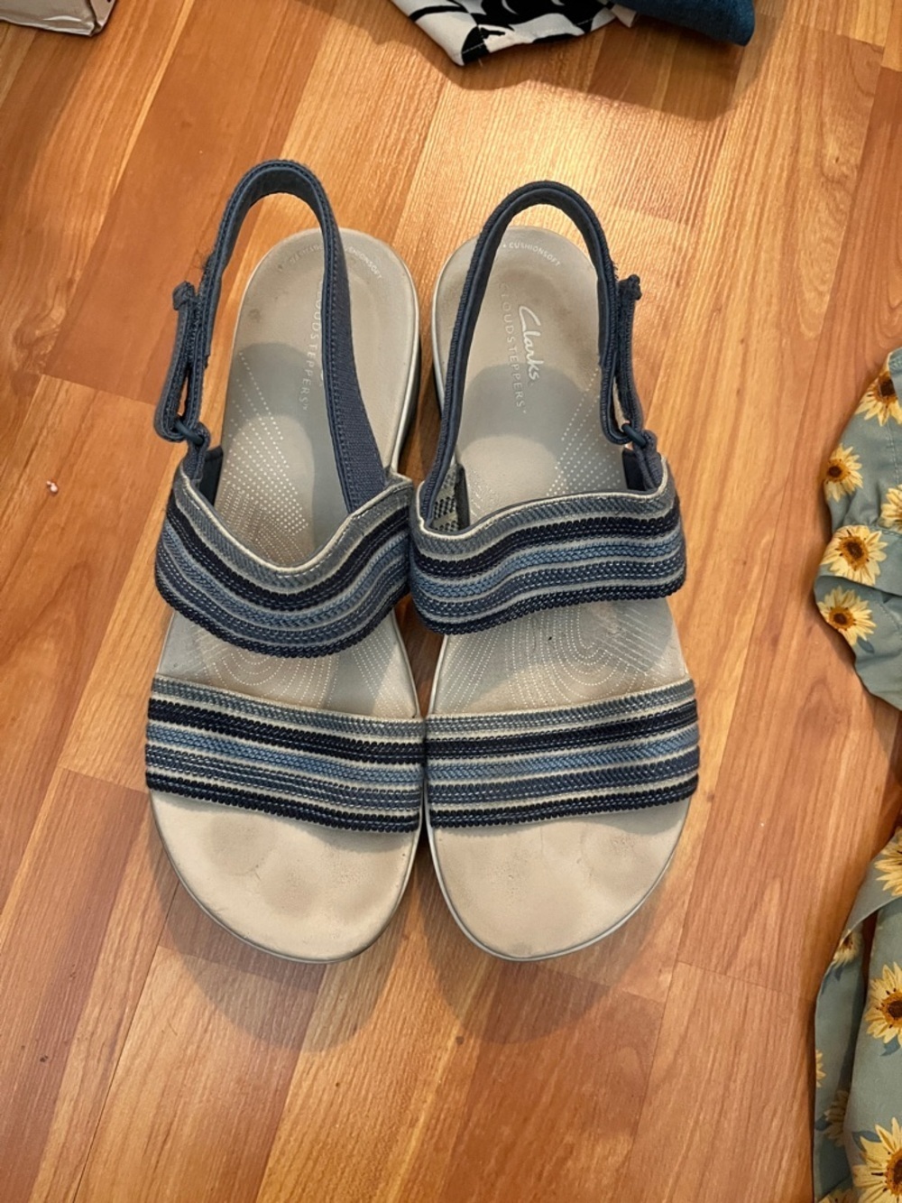 Clarks Cloudsteppers Sport Sandals Arla Stroll Blue Combi Size 10
